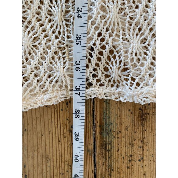 See You Monday Crochet Lace Dress Sleeveless Small Beige Casual Made‎ In USA - Picture 7 of 7
